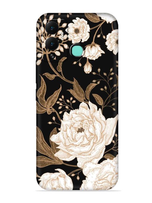 Peonies Roses Floral Embossed Soft Silicone Case for Infinix Hot 12 Play Zapvi