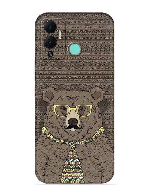 Grizzly Bear Embossed Soft Silicone Case for Infinix Hot 12 Play Zapvi