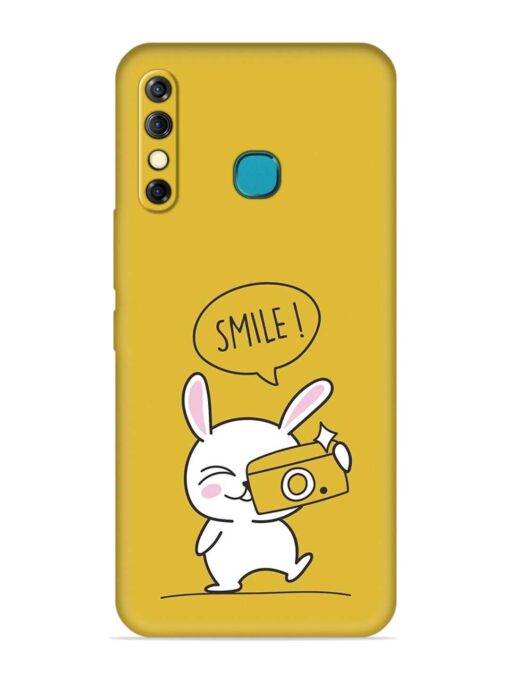 Hey Smile Please Embossed Soft Silicone Case for Infinix Hot 8 Zapvi