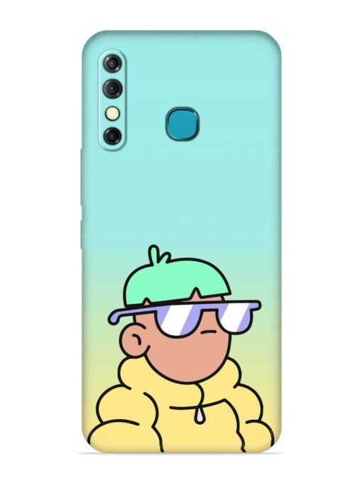 Doodles Cool Character Embossed Soft Silicone Case for Infinix Hot 8 Zapvi