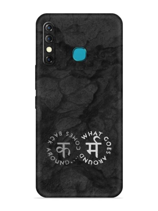 Karma Hindi Word Embossed Soft Silicone Case for Infinix Hot 8 Zapvi