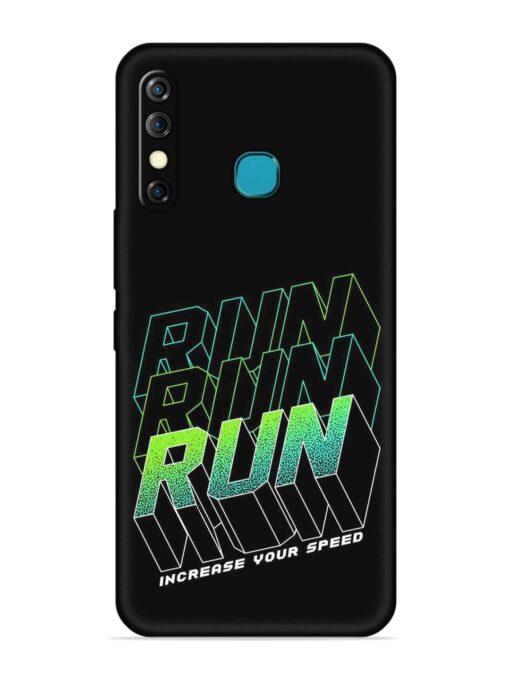 Run Embossed Soft Silicone Case for Infinix Hot 8 Zapvi