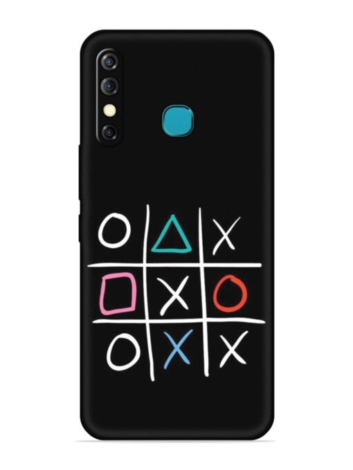 Super Neon Tic-Tac-Toe Embossed Soft Silicone Case for Infinix Hot 8 Zapvi