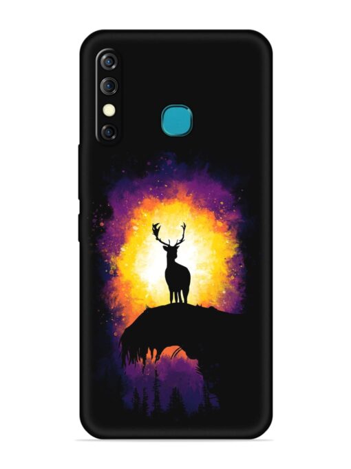 Elk Animal Art Embossed Soft Silicone Case for Infinix Hot 8 Zapvi