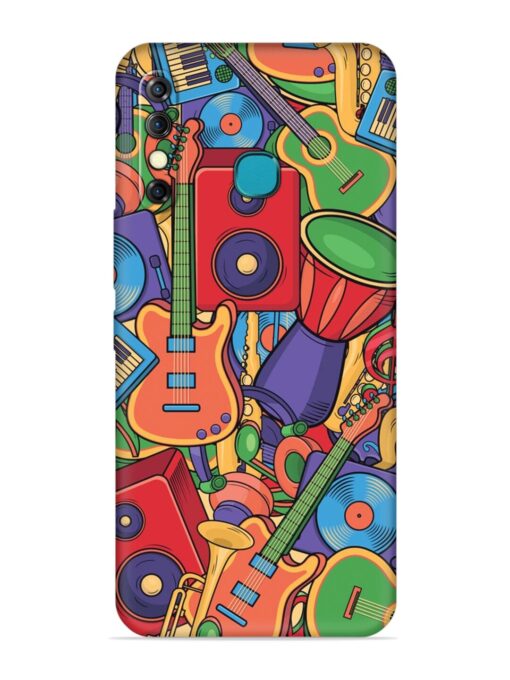 Colorful Music Art Embossed Soft Silicone Case for Infinix Hot 8 Zapvi