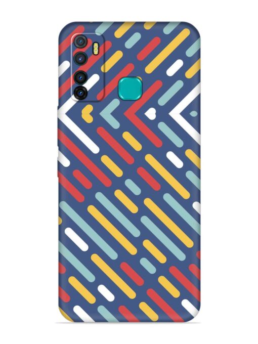 Colored Lines Embossed Soft Silicone Case for Infinix Hot 9 Zapvi