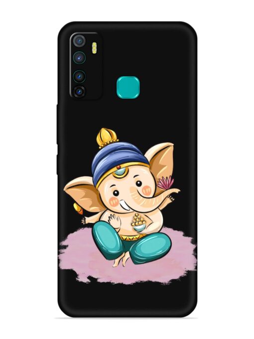 Bal Ganesh Vector Art Embossed Soft Silicone Case for Infinix Hot 9 Zapvi