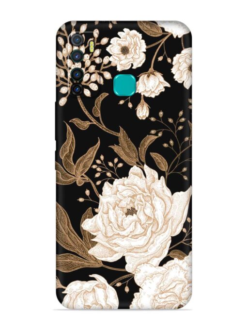 Peonies Roses Floral Embossed Soft Silicone Case for Infinix Hot 9 Zapvi