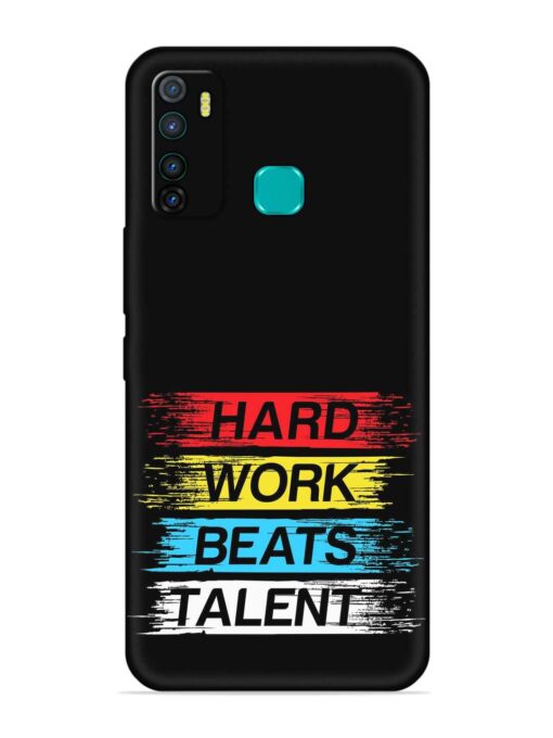 Hard Work Beats Embossed Soft Silicone Case for Infinix Hot 9 Zapvi