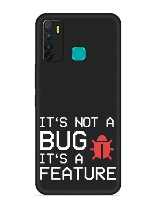 Not Bug Feature Embossed Soft Silicone Case for Infinix Hot 9 Zapvi