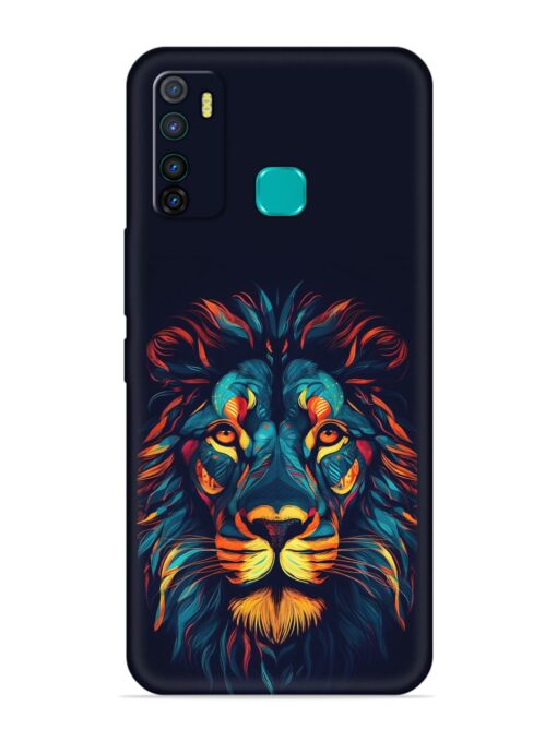 Colorful Lion Embossed Soft Silicone Case for Infinix Hot 9 Zapvi