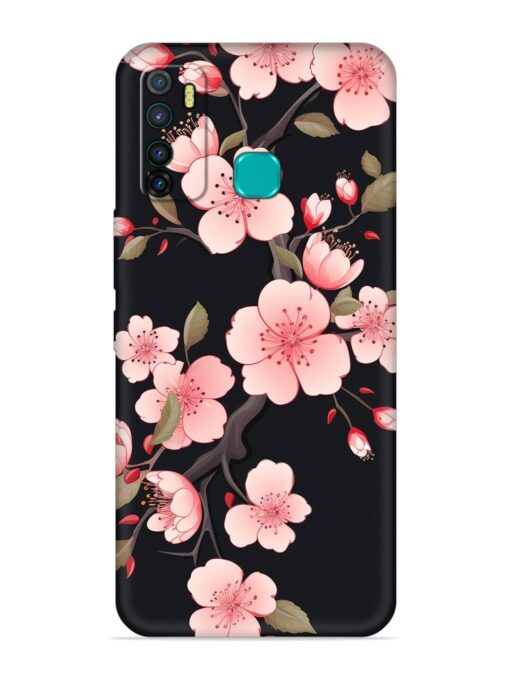 Cherry Blossom Embossed Soft Silicone Case for Infinix Hot 9 Zapvi