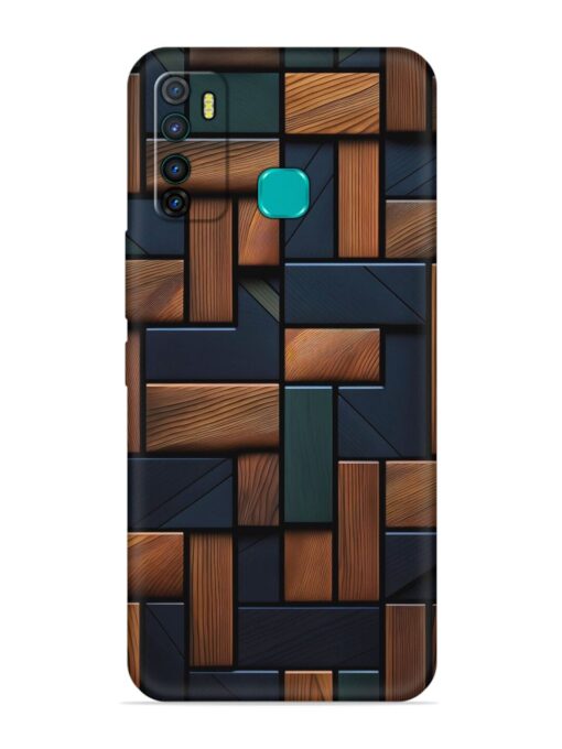 Wooden Background Cubes Embossed Soft Silicone Case for Infinix Hot 9 Zapvi