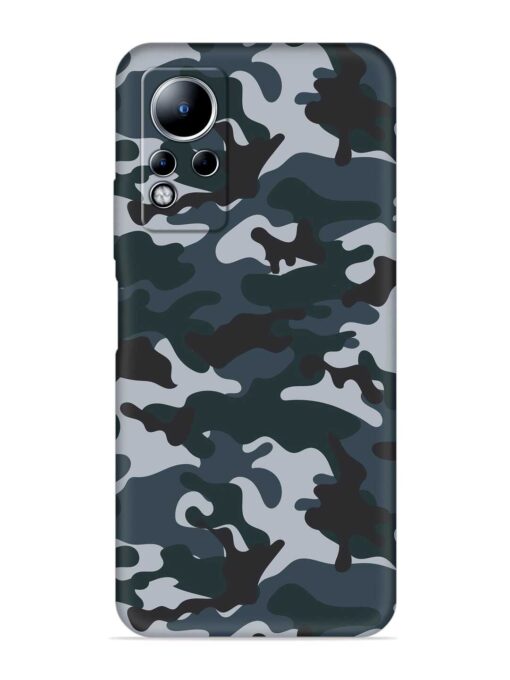 Dark Blue Army Military Art Embossed Soft Silicone Case for Infinix Note 11 Zapvi