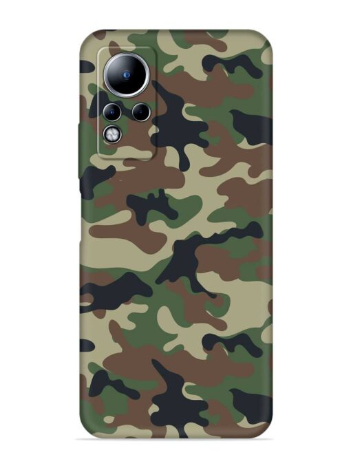 Army Military Camouflage Dark Green Embossed Soft Silicone Case for Infinix Note 11 Zapvi