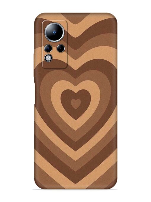 Brown Heart Embossed Soft Silicone Case for Infinix Note 11 Zapvi