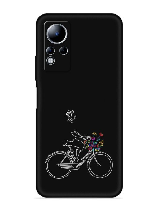 Minimalist Cycle Art Embossed Soft Silicone Case for Infinix Note 11 Zapvi