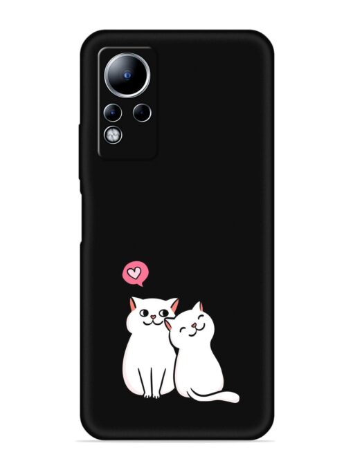 Cute Loving Cats Embossed Soft Silicone Case for Infinix Note 11 Zapvi