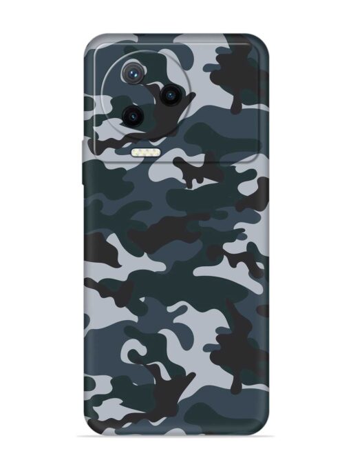 Dark Blue Army Military Art Embossed Soft Silicone Case for Infinix Note 12 Pro (4G) Zapvi