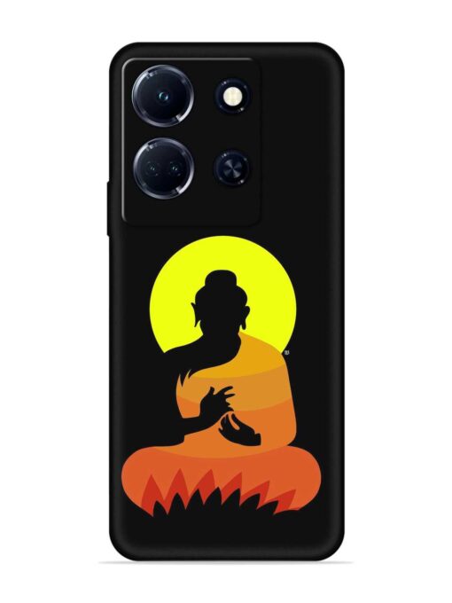 Buddha Art Black Embossed Soft Silicone Case for Infinix Note 30 (5G) Zapvi