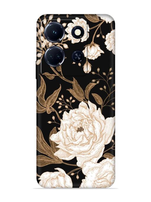 Peonies Roses Floral Embossed Soft Silicone Case for Infinix Note 30 (5G) Zapvi