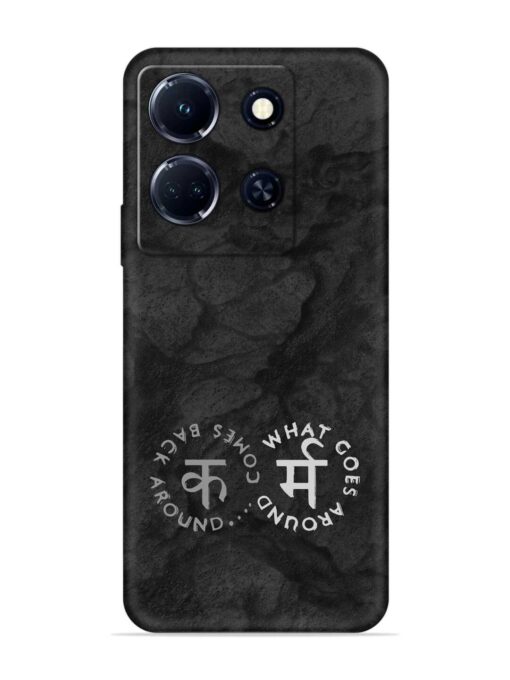 Karma Hindi Word Embossed Soft Silicone Case for Infinix Note 30 (5G) Zapvi