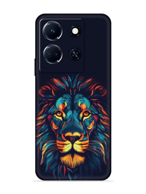 Colorful Lion Embossed Soft Silicone Case for Infinix Note 30 (5G) Zapvi