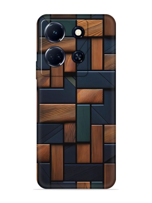 Wooden Background Cubes Embossed Soft Silicone Case for Infinix Note 30 (5G) Zapvi