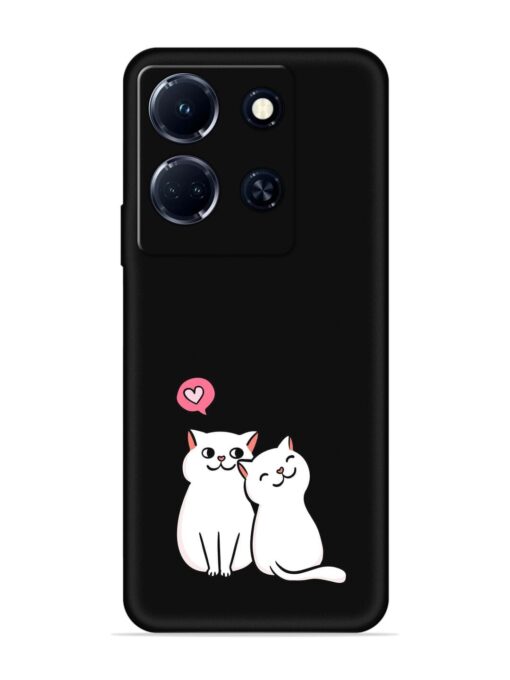 Cute Loving Cats Embossed Soft Silicone Case for Infinix Note 30 (5G) Zapvi