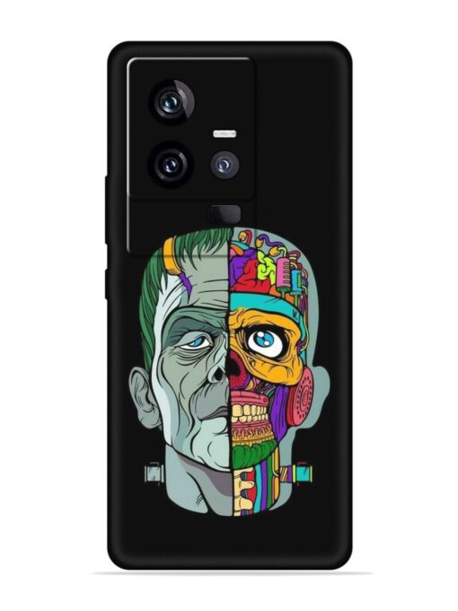 Men Vs Skull Embossed Soft Silicone Case for Iqoo 11 (5G) Zapvi