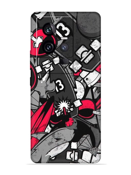 Fictional Doodle Embossed Soft Silicone Case for Iqoo 11 (5G) Zapvi