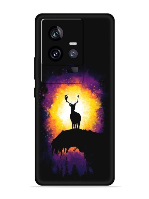 Elk Animal Art Embossed Soft Silicone Case for Iqoo 11 (5G) Zapvi