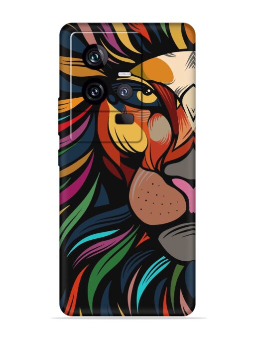 Trippy Lion Art Embossed Soft Silicone Case for Iqoo 11 (5G) Zapvi