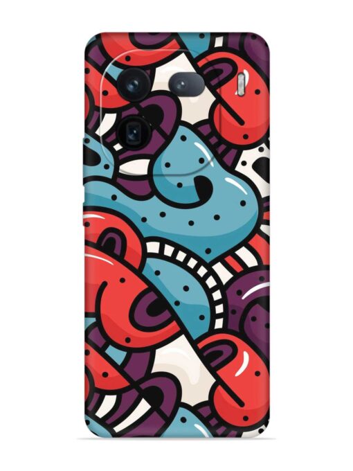 Seamless Backdrop Colorful Embossed Soft Silicone Case for Iqoo 12 (5G) Zapvi