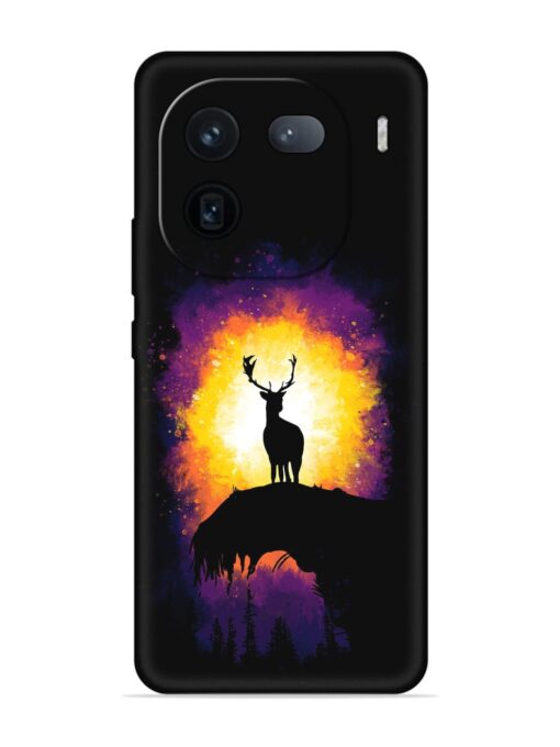 Elk Animal Art Embossed Soft Silicone Case for Iqoo 12 (5G) Zapvi