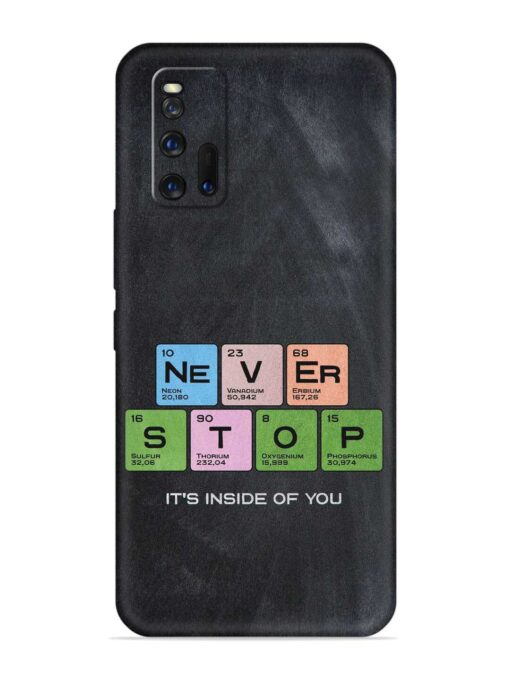 Never Stop It'S Inside Of You Embossed Soft Silicone Case for Iqoo 3 Zapvi