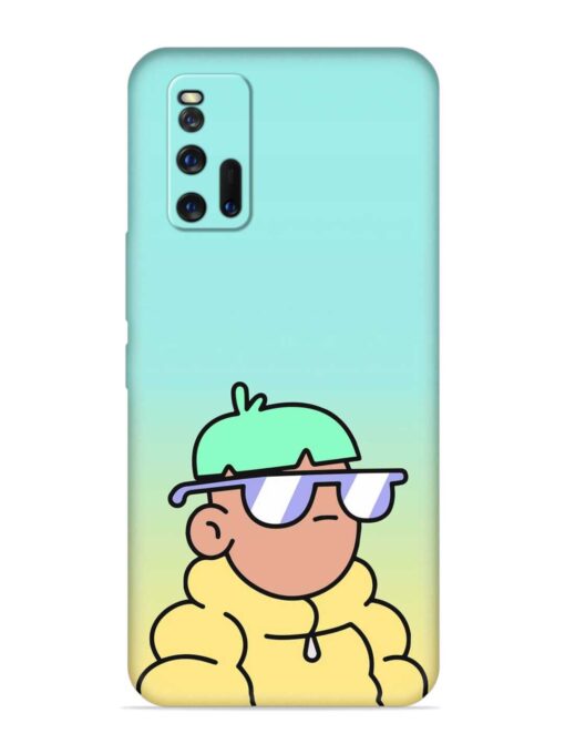 Doodles Cool Character Embossed Soft Silicone Case for Iqoo 3 Zapvi