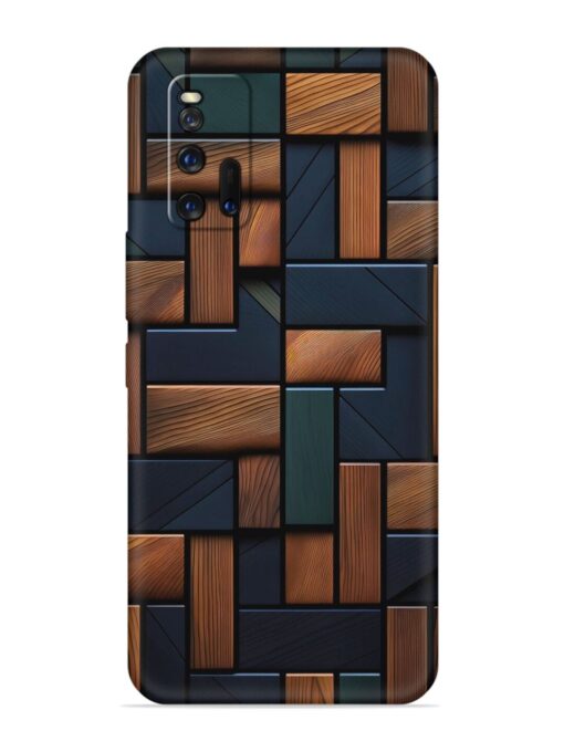 Wooden Background Cubes Embossed Soft Silicone Case for Iqoo 3 Zapvi