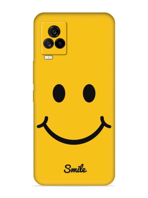 Yellow Smiley Embossed Soft Silicone Case for Iqoo 7 Legend (5G) Zapvi