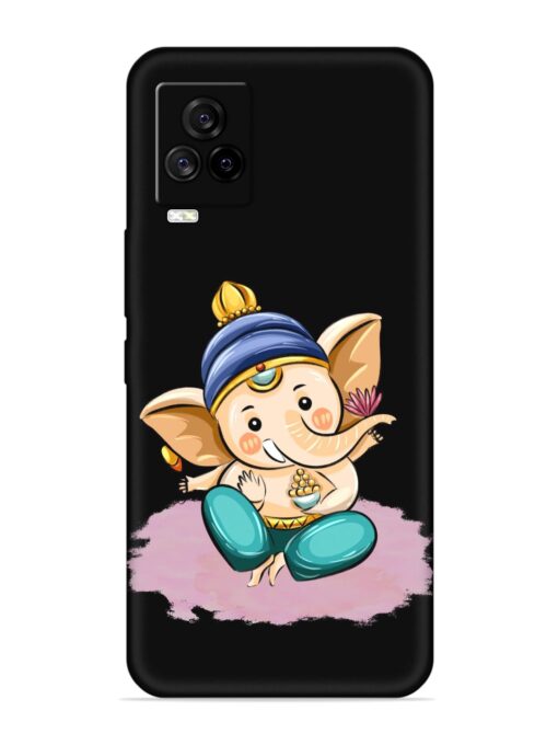 Bal Ganesh Vector Art Embossed Soft Silicone Case for Iqoo 7 Legend (5G) Zapvi