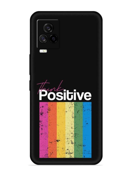 Think Positive Typography Embossed Soft Silicone Case for Iqoo 7 Legend (5G) Zapvi