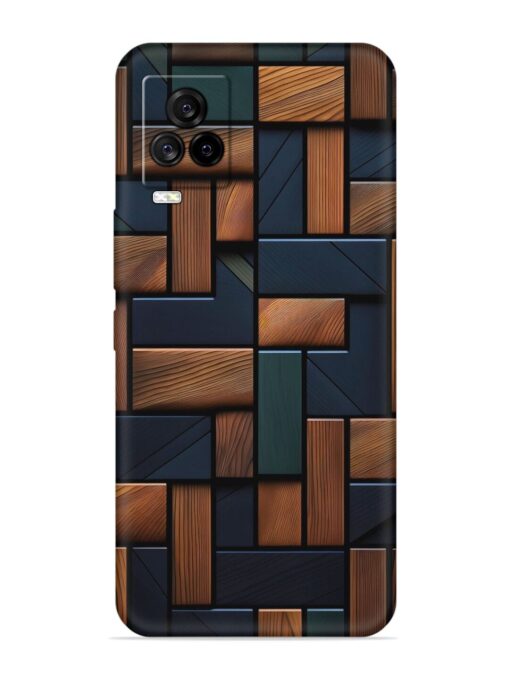 Wooden Background Cubes Embossed Soft Silicone Case for Iqoo 7 Legend (5G) Zapvi