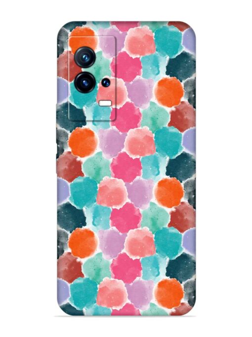 Colorful Seamless Pattern Embossed Soft Silicone Case for Iqoo 9 (5G) Zapvi