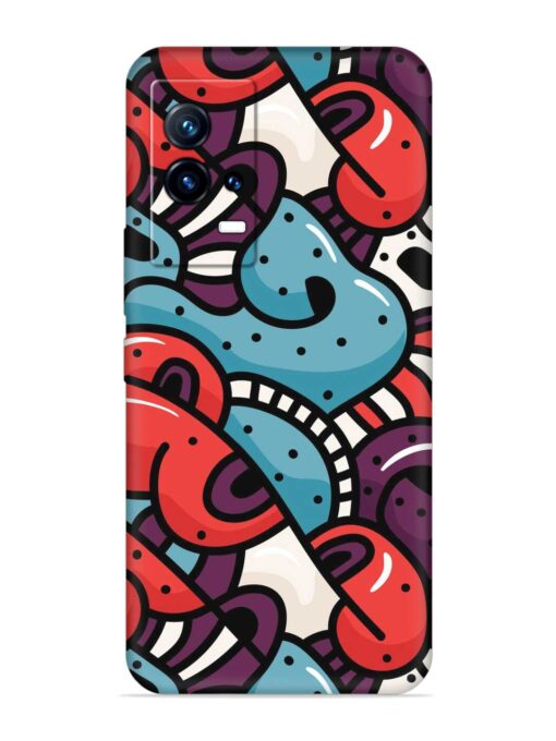 Seamless Backdrop Colorful Embossed Soft Silicone Case for Iqoo 9 (5G) Zapvi