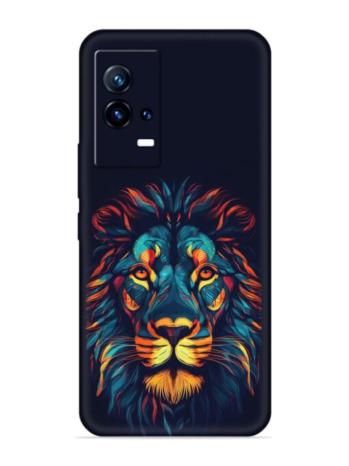 Colorful Lion Embossed Soft Silicone Case for Iqoo 9 (5G) Zapvi