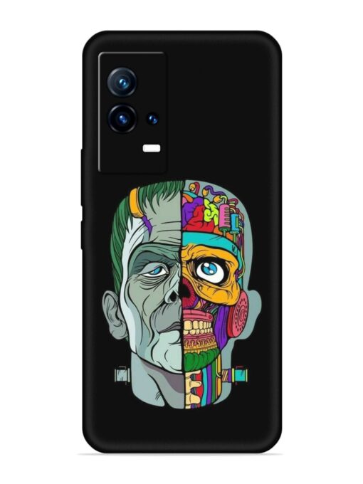 Men Vs Skull Embossed Soft Silicone Case for Iqoo 9 (5G) Zapvi