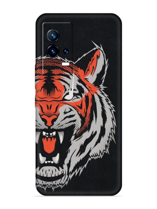 Tiger Aggression Embossed Soft Silicone Case for Iqoo 9 (5G) Zapvi