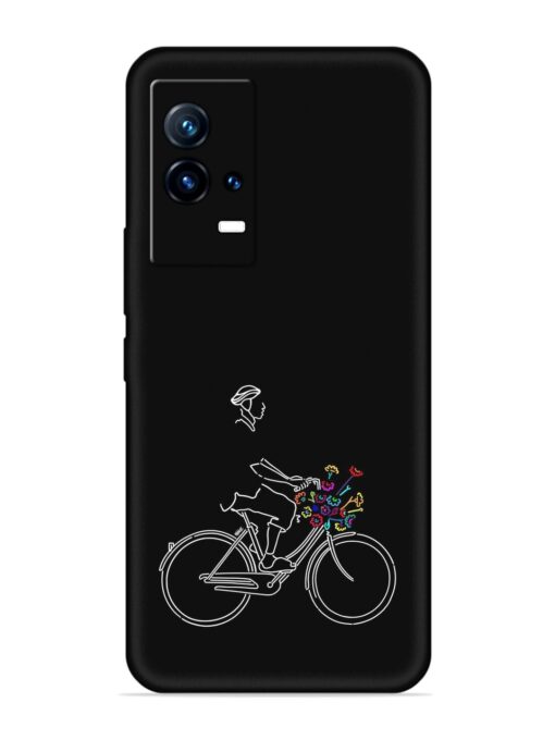 Minimalist Cycle Art Embossed Soft Silicone Case for Iqoo 9 (5G) Zapvi