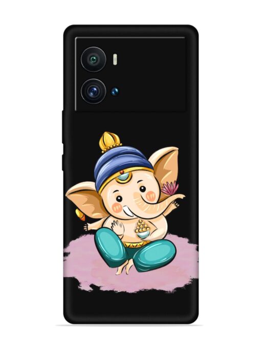 Bal Ganesh Vector Art Embossed Soft Silicone Case for Iqoo 9 Pro Zapvi