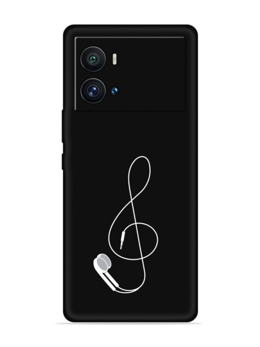 Music Earphone Vector Embossed Soft Silicone Case for Iqoo 9 Pro Zapvi